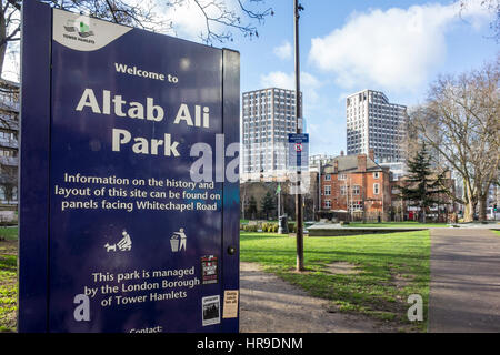 Alta Ali Park, ehemals St. Marien Park, East London, UK Stockfoto