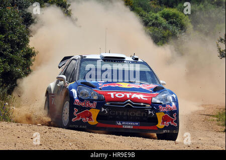 Sebastien Loeb, Citroen DS3, Rallye Sardegna, WRC World Rallye Championship 2011 Stockfoto