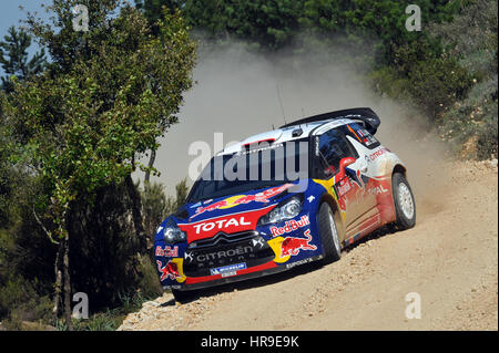 Sebastien Loeb, Citroen DS3, Rallye Sardegna, WRC World Rallye Championship 2011 Stockfoto