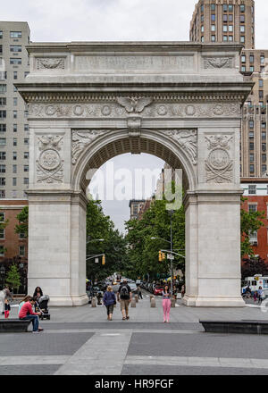 Washington Square Arch in Lower Manhattan in New York City Stockfoto