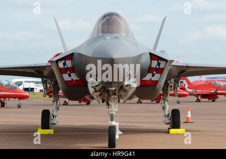 USAF Lockheed Martin F-35 Lightning II Stealth Kampfflugzeug auf der Royal International Air Tattoo Fairford, UK Stockfoto
