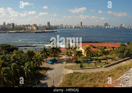 Blick auf die Nord-Küste der Stadt Havanna, Kuba Stockfoto