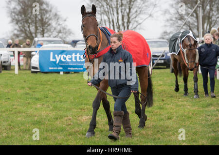 Lande Allianz Tag - Badbury Rings Punkt zu Punkt 26. Februar 2017 Stockfoto