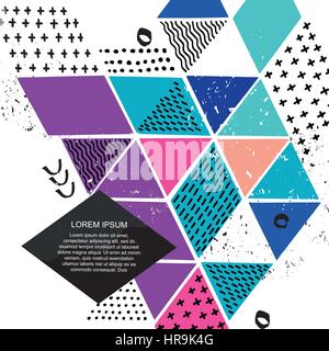 Verschiedene farbige Dreiecke Stock Vektor