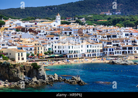 Ansicht von Calella de Palafrugell, Costa Brava, Spanien Stockfoto