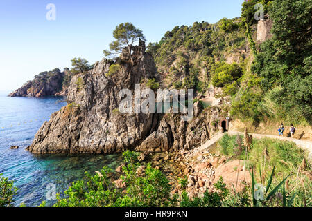 Cala El Golfet Strand, Costa Brava, Spanien Stockfoto