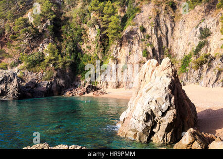 Cala El Golfet Strand, Costa Brava, Spanien Stockfoto