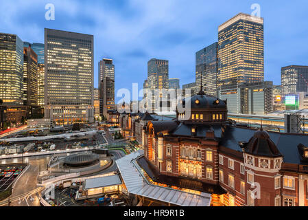 Tokyo Station ist ein Bahnhof in der Marunouchi Geschäft Bezirk Chiyoda, Tokio, Japan Stockfoto