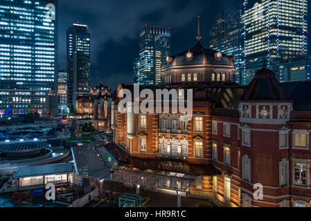 Tokyo Station ist ein Bahnhof in der Marunouchi Geschäft Bezirk Chiyoda, Tokio, Japan Stockfoto