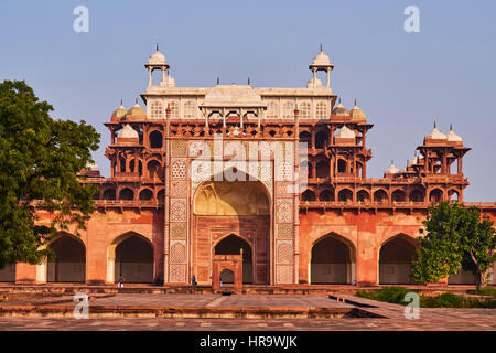Indien, Uttar Pradesh State, Sikandra nahe Agra, Akbar-Mausoleum, Moghul-Kaiser Stockfoto