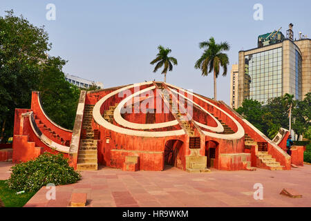 Indien, Delhi, Neu-Delhi, Jantar Mantar, Sternwarte Stockfoto