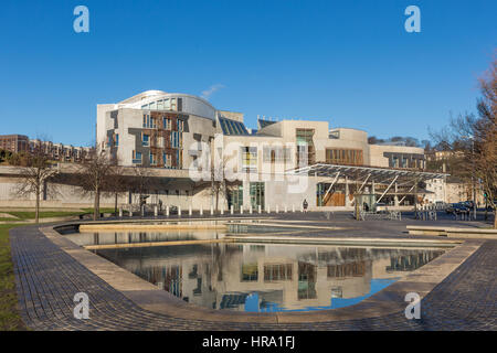 Das schottische Parlamentsgebäude in Holyrood entworfen Edinburgh von dem spanischen Architekten Enric Miralles Stockfoto