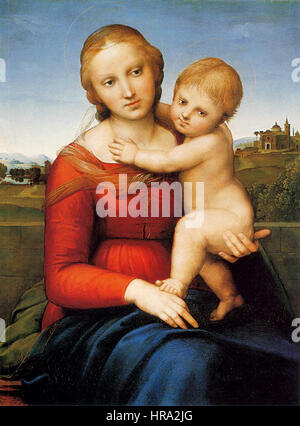 Raffaello Sanzio - Madonna mit Kind (der kleine Cowper Madonna)-WGA18631 Stockfoto