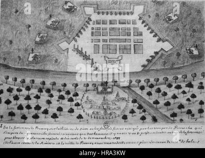 Belagerung von Bangkok 1688 Stockfoto