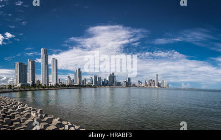 Panoramablick über die Skyline von Panama City - Panama-Stadt, Panama Stockfoto