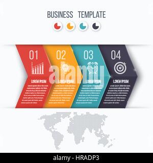 Business-Projekt-Vorlage mit Pfeilen Stock Vektor