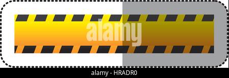 Aufkleber Streifen Gefahr Band Leitungsbau Stock Vektor