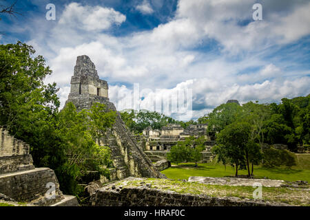 Maya Tempel ich (Gran Jaguar) im Tikal National Park - Guatemala Stockfoto