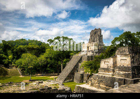 Maya-Tempel II im Tikal National Park - Guatemala Stockfoto