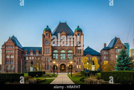 Legislativversammlung von Ontario liegt in Queens Park - Toronto, Ontario, Kanada Stockfoto