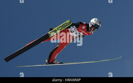 Lahti, Finnland. 28. Februar 2017. Norwegischer Athlet Andreas Stjernen in Aktion bei der nordischen Ski-WM in Lahti, Finnland, 28. Februar 2017. Foto: Hendrik Schmidt/Dpa-Zentralbild/Dpa/Alamy Live News Stockfoto