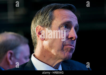 Washington, DC, USA. 28. Februar 2017. Arne Sorenson, President und CEO von Marriott International, besucht eine wirtschaftliche Club of Washington-Veranstaltung in Washington, D.C., am 28. Februar 2017. Bildnachweis: Kristoffer Tripplaar/Alamy Live-Nachrichten Stockfoto