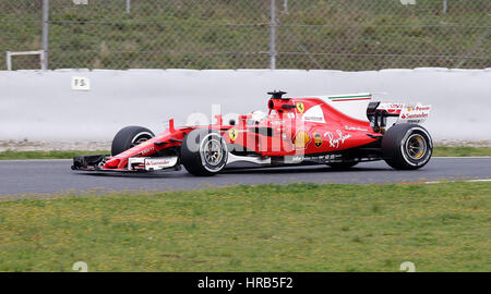 Barcelona, Spanien. 1. März 2017. Formel 1 Vorsaison-Test-Tag 3 in Barcelona. Sebastian Vettel (GER #5), Scuderia Ferrari Credit: Cronos Foto/Alamy Live-Nachrichten Stockfoto