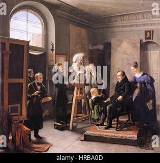 Carl Christian Vogel von Vogelstein - Ludwig Tieck sitzen um das Porträt Bildhauer David d ' Angers Stockfoto