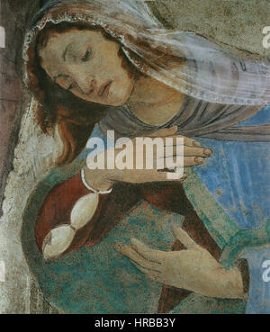 Sandro Botticelli - Annonciation Stockfoto