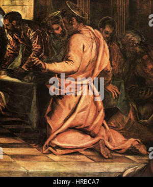 Jacopo Tintoretto - The Last Supper (Detail) - WGA22564 Stockfoto