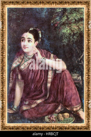 Raja Ravi Varma, Radha Krishna (Duplikat) warten Stockfoto