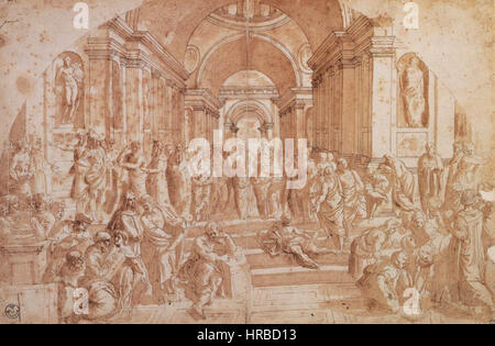 Raffaello Sanzio - die Schule von Athen - WGA18925 Stockfoto