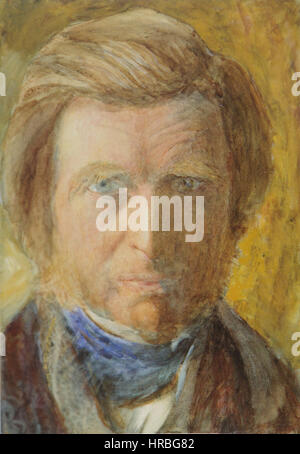 Ruskin Selbstbildnis mit blauen Hensley Stockfoto