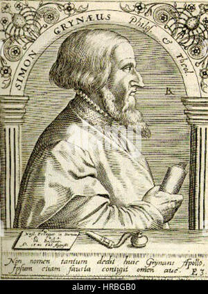 Simon Grynaeus (1493-1541) Stockfoto