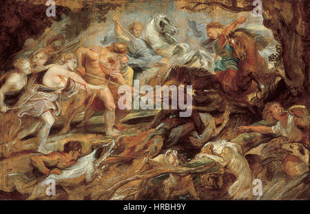 Rubens - Meleager und Atalanta und der Jagd der Calydonian Eber, Studie (Norton Simon Museum) Stockfoto