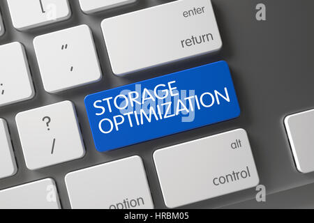 Speicher-Optimierung-Taste. 3D. Stockfoto