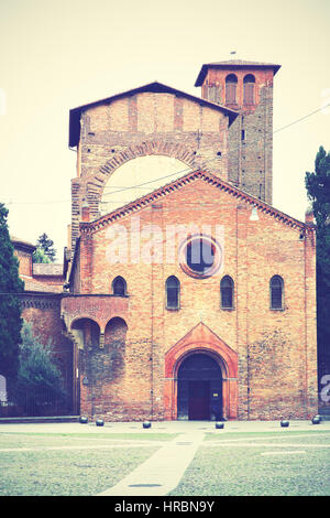 Die Basilika des Heiligen Stephan (Basilika di Santo Stefano) in Bologna, Italien. Retro-Stil gefilterten Bild Stockfoto