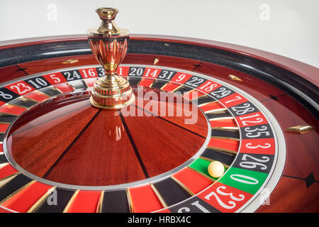 Casino-Roulette-Rad nicht mehr bei Null Stockfoto