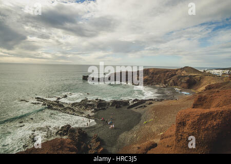 Aussicht Auf Die Bucht von el Golfo Stockfoto