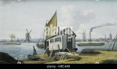 John Thomas Serres - The Royal Chelsea Ferryhouse (1824) Stockfoto