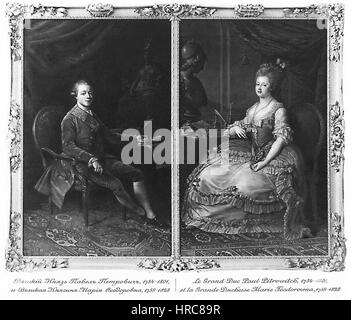 RusPortraits v5-014 Le Grand Duc Paul Petrowitch, 1754-1801, et la Grande Duchesse Marie Feodorowna, 1759-1828 Stockfoto