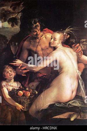 AACHEN, Hans von - Bacchus, Ceres und Amor - WGA Stockfoto