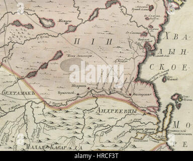 Russisches Reich 1745 (Karte XI HQ). L Stockfoto