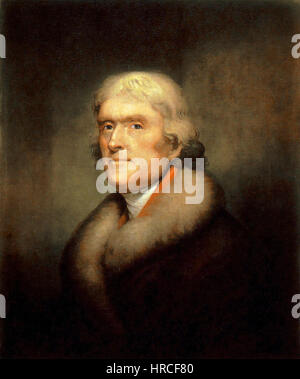 Reproduction-of-the-1805-Rembrandt-Peale-Painting-of-Thomas-Jefferson-New-York-Historical-Society 1 Stockfoto