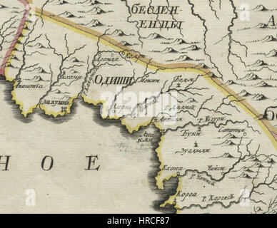 Russisches Reich 1745 (Karte XI HQ). F Stockfoto