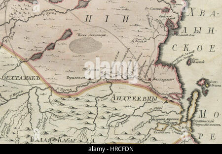 Russisches Reich 1745 (Karte XI HQ). M Stockfoto