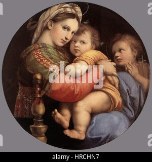 Raffaello Sanzio - Madonna della Seggiola (Sedia) - WGA18816 Stockfoto