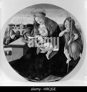 Sandro Botticelli - Madonna mit Kind und dem jungen Johannes dem Täufer - Walters 37422 (2) Stockfoto