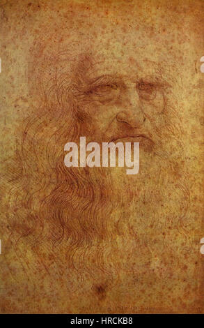 Selbstportrait Leonardo da Vincis Stockfoto