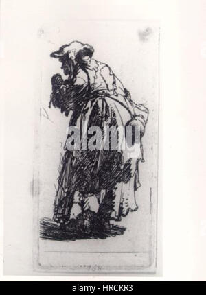 Rembrandt - alte Bettler mit einem Kürbis - WGA19070 Stockfoto